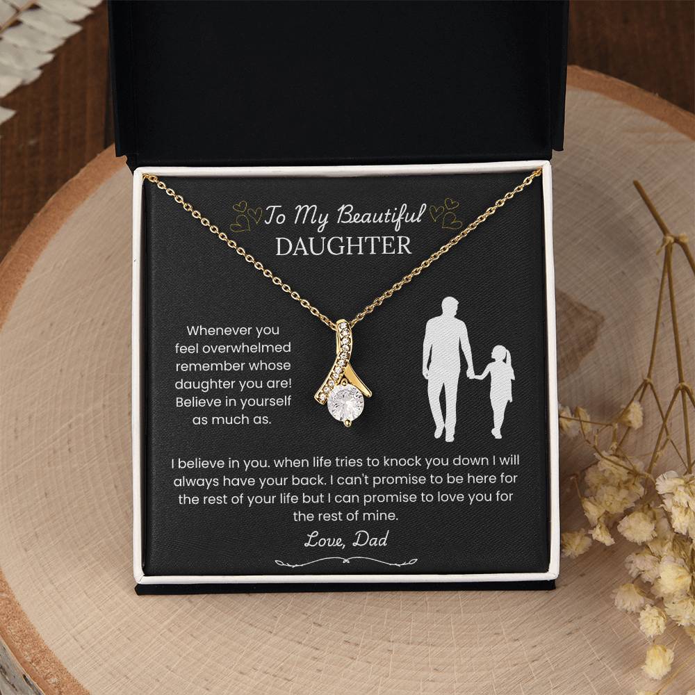 To My Beautiful Daughter – “Believe in Yourself” Alluring Beauty Necklace