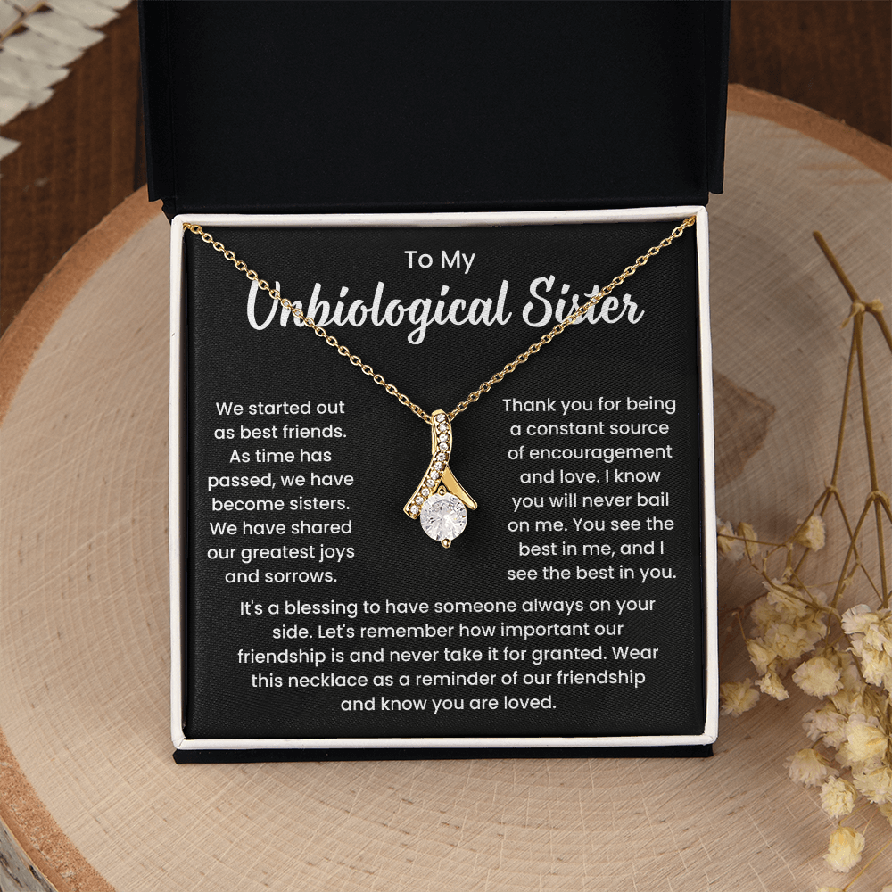 To My Unbiological Sister Heartfelt Sentimental Gift Jewelry