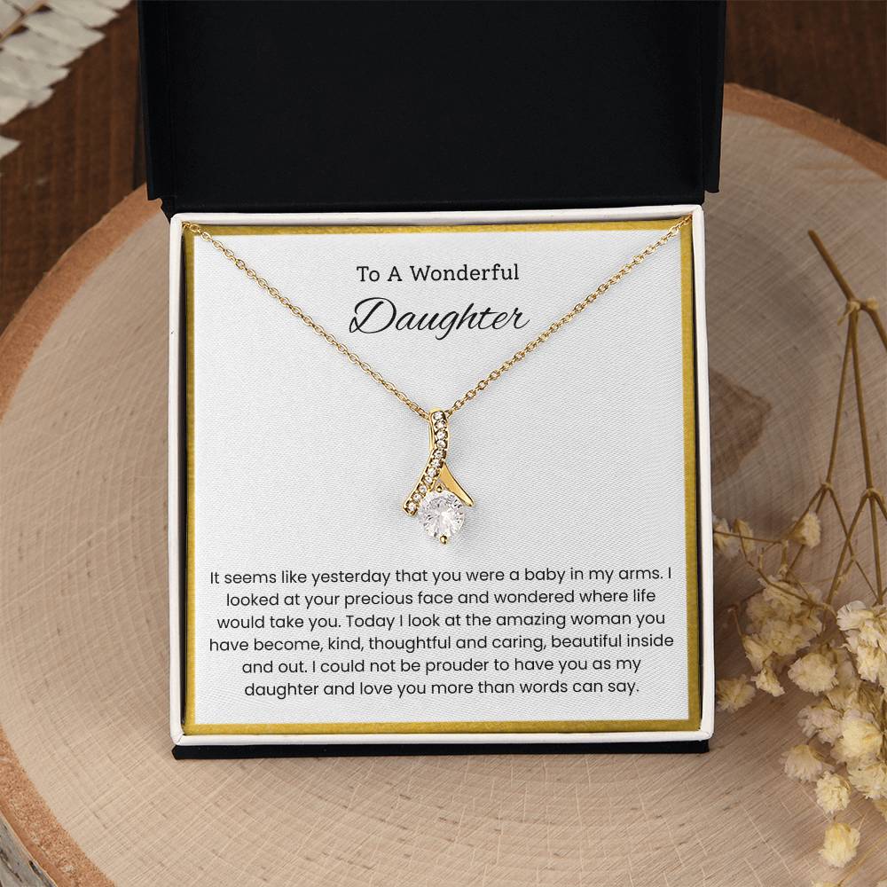 To My Wonderful Daughter – "More Than Words Can Say"  Alluring Beauty Necklace