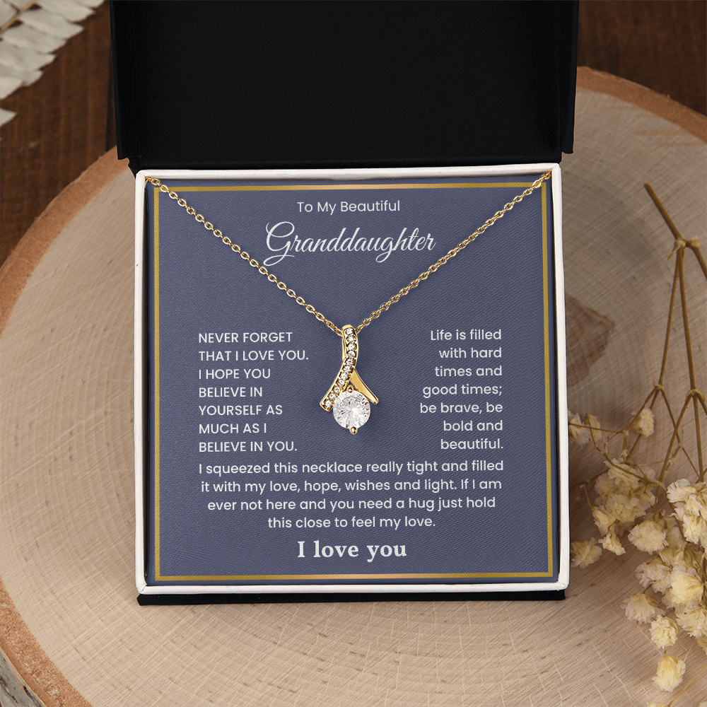 To My Granddaughter - ''I Believe In You'' Alluring Beauty Necklace