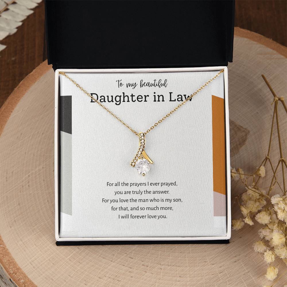 To My Daughter-in-Law – “Answered Prayers” Alluring Beauty Necklace