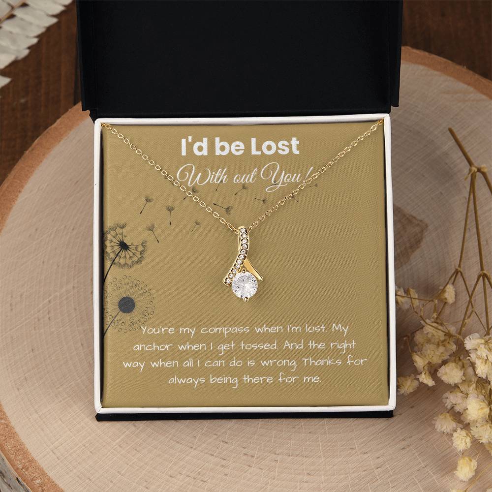 To My Girlfriend - ''My Compass, My Anchor'' Alluring Beauty Necklace