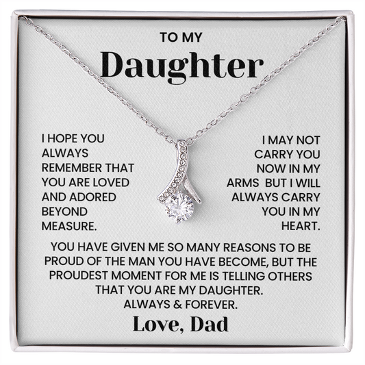 To My Daughter – “Always in My Heart” Alluring Beauty Necklace