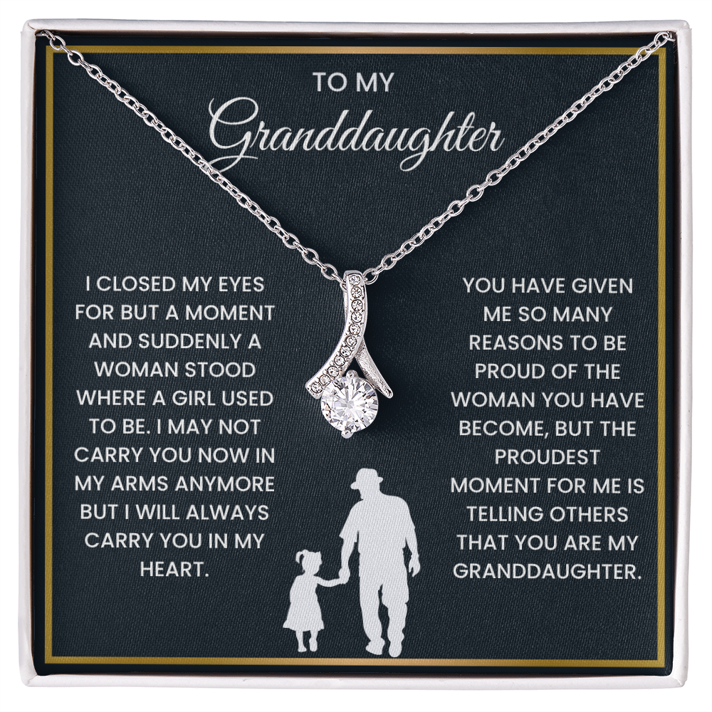 To My Granddaughter - ''So Proud of You'' Alluring Beauty Necklace