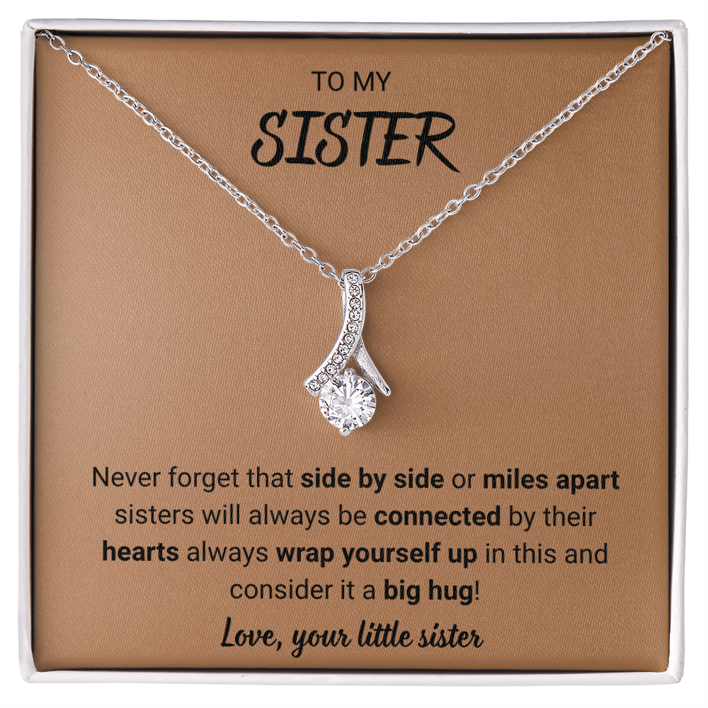 To My Sister Sentimental Jewelry Gift From Little Sister