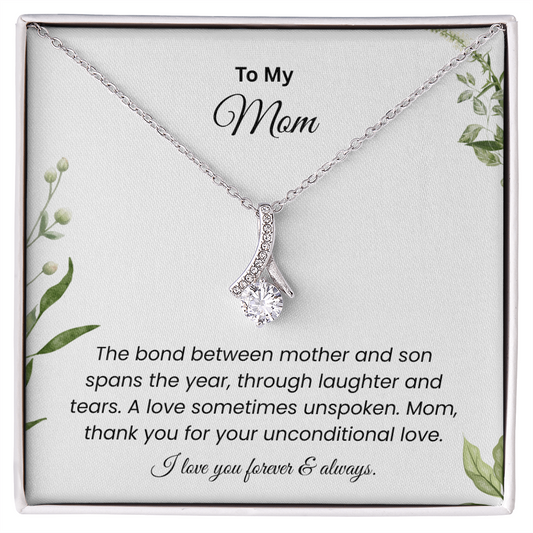 To My Mom - "Love You Forever & Always" Alluring Beauty Necklace