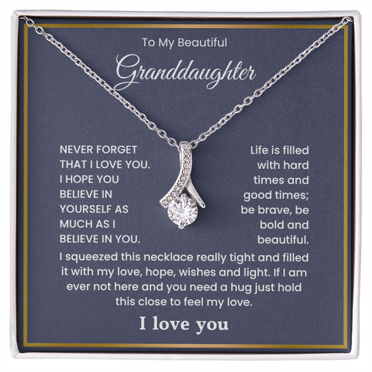 To My Granddaughter - ''I Believe In You'' Alluring Beauty Necklace