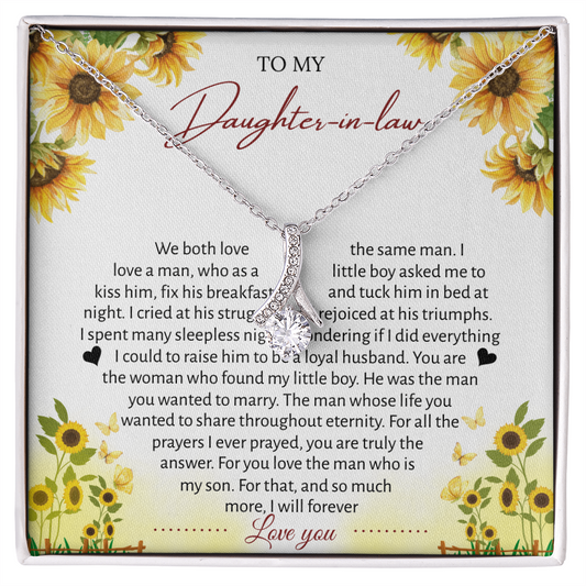 To My Daughter-in-law – “The One Who Loves My Son” Alluring Beauty Necklace