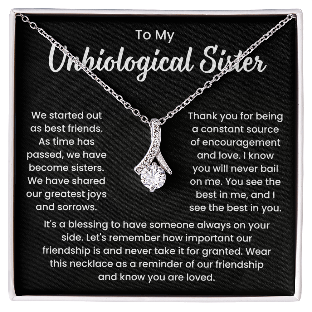 To My Unbiological Sister Heartfelt Sentimental Gift Jewelry