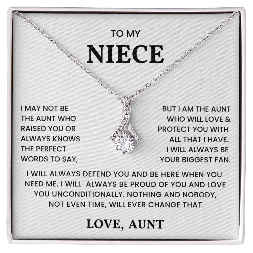 To My Niece - "I Will Always Be Your Biggest Fan" Alluring Beauty Necklace