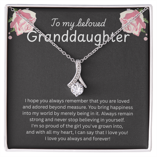 To My Beautiful Granddaughter  – “To My Beloved Daughter” Alluring Beauty Necklace