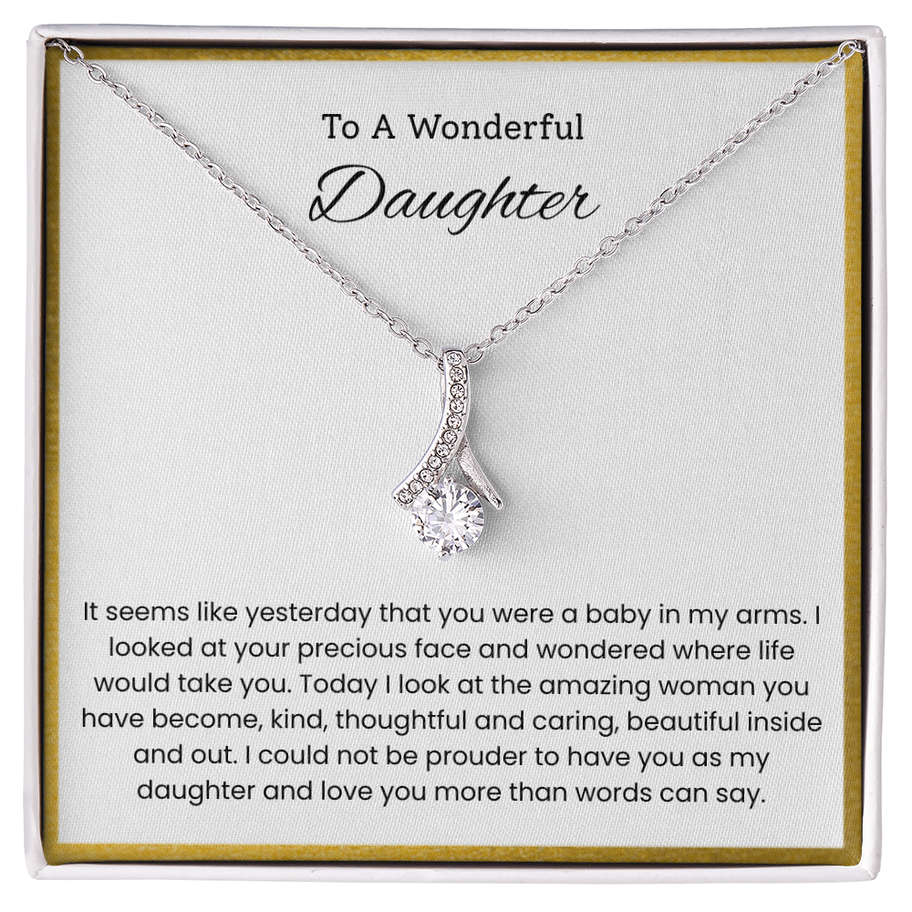 To My Wonderful Daughter – "More Than Words Can Say"  Alluring Beauty Necklace