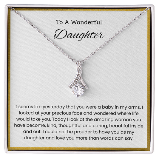 To My Wonderful Daughter – "More Than Words Can Say"  Alluring Beauty Necklace