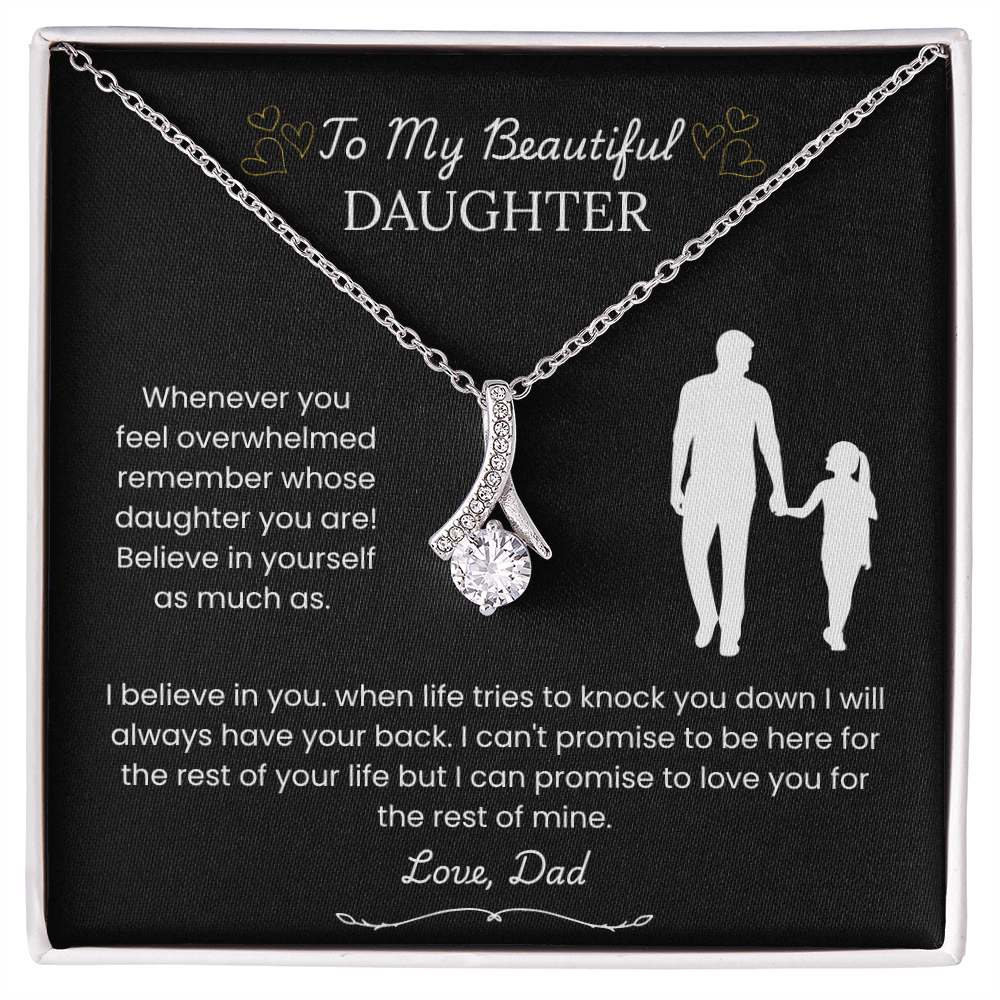 To My Beautiful Daughter – “Believe in Yourself” Alluring Beauty Necklace
