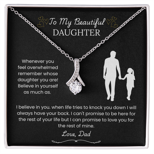 To My Beautiful Daughter – “Believe in Yourself” Alluring Beauty Necklace