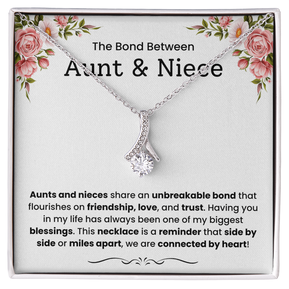 To My Niece: "Connected by Heart" Sentimental Necklace