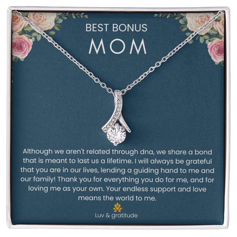 Best Bonus Mom - "Forever Grateful" Alluring Beauty Necklace