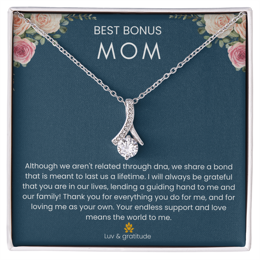 Best Bonus Mom - "Forever Grateful" Alluring Beauty Necklace