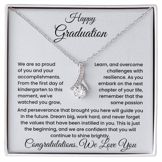 Happy Graduation - ''Grow, Learn, And Overcome Challenges'' Alluring Beauty Necklace