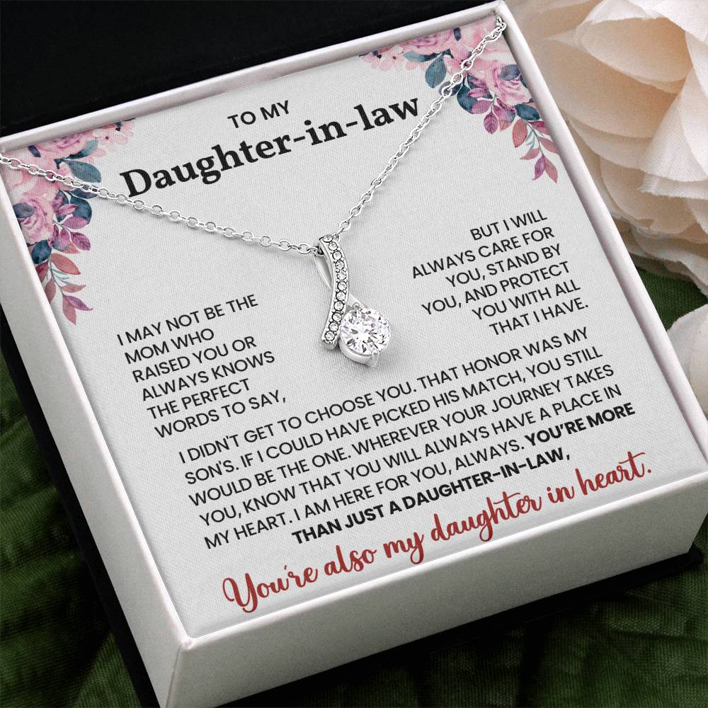 To My Daughter-in-Law –“You're Also My Daughter in Heart” Alluring Beauty Necklace
