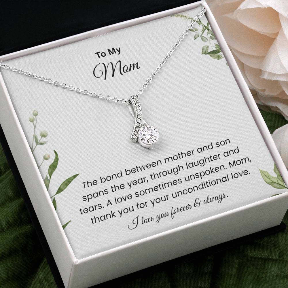 To My Mom - "Love You Forever & Always" Alluring Beauty Necklace