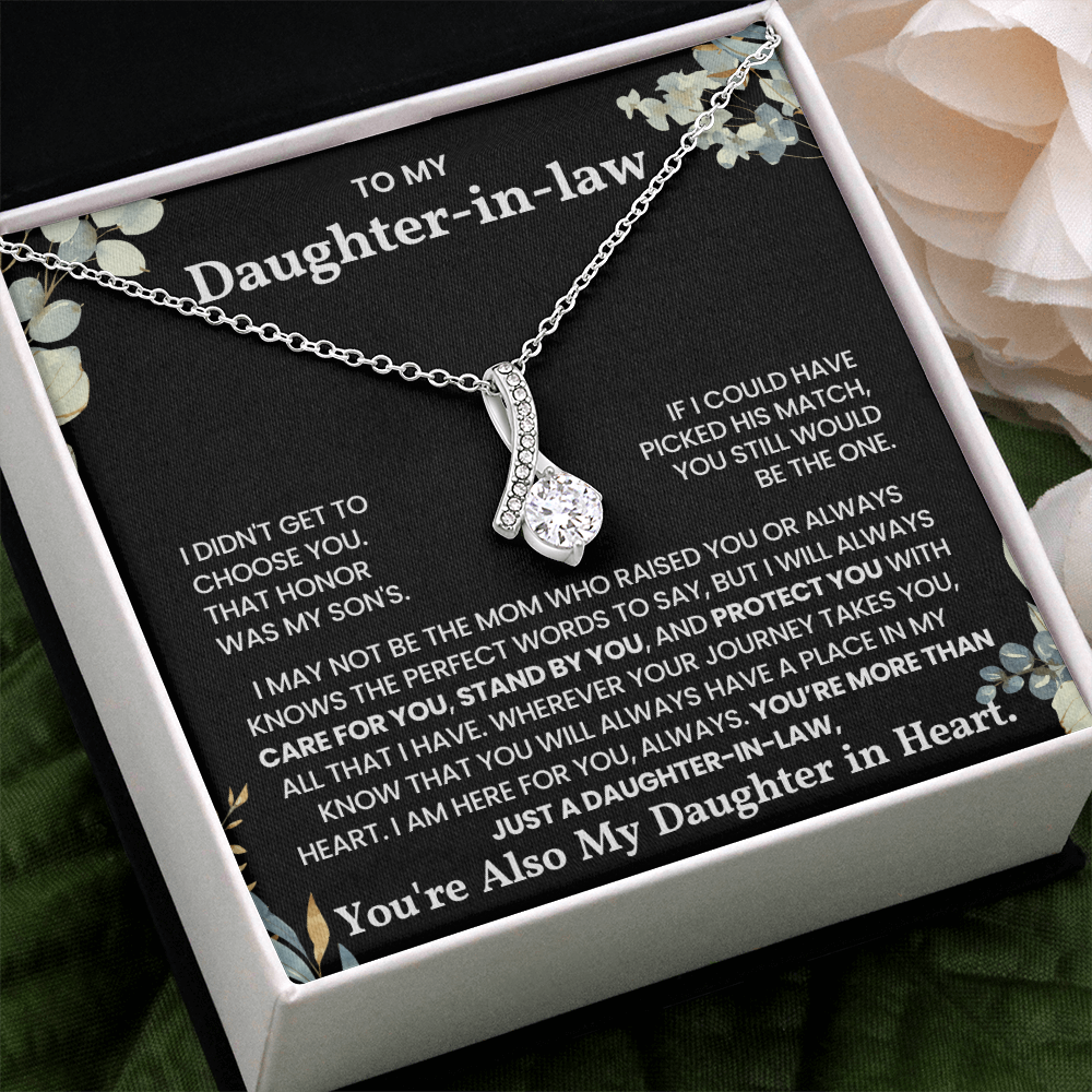 To My Daughter-in-law "You will always have a place in my heart" Alluring Beauty Necklace