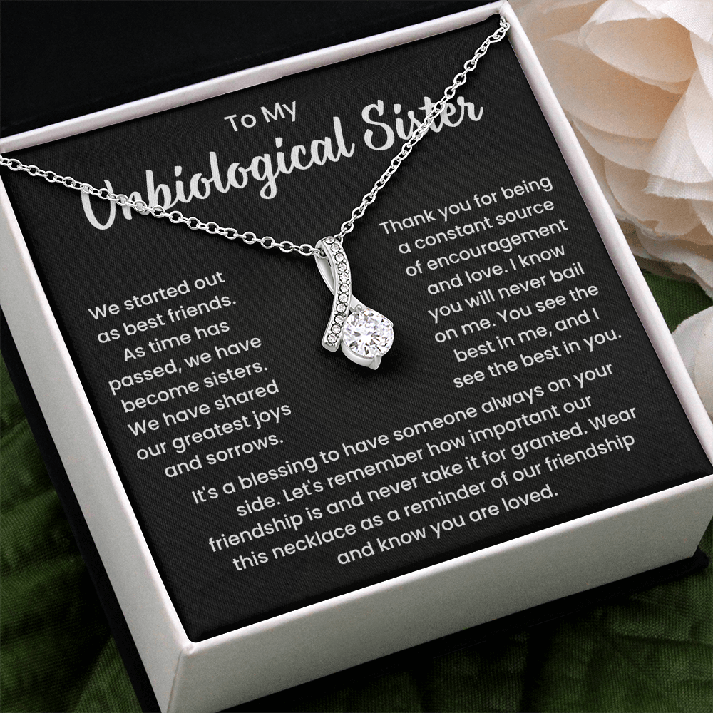To My Unbiological Sister Heartfelt Sentimental Gift Jewelry