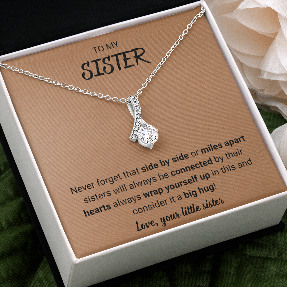 To My Sister Sentimental Jewelry Gift From Little Sister