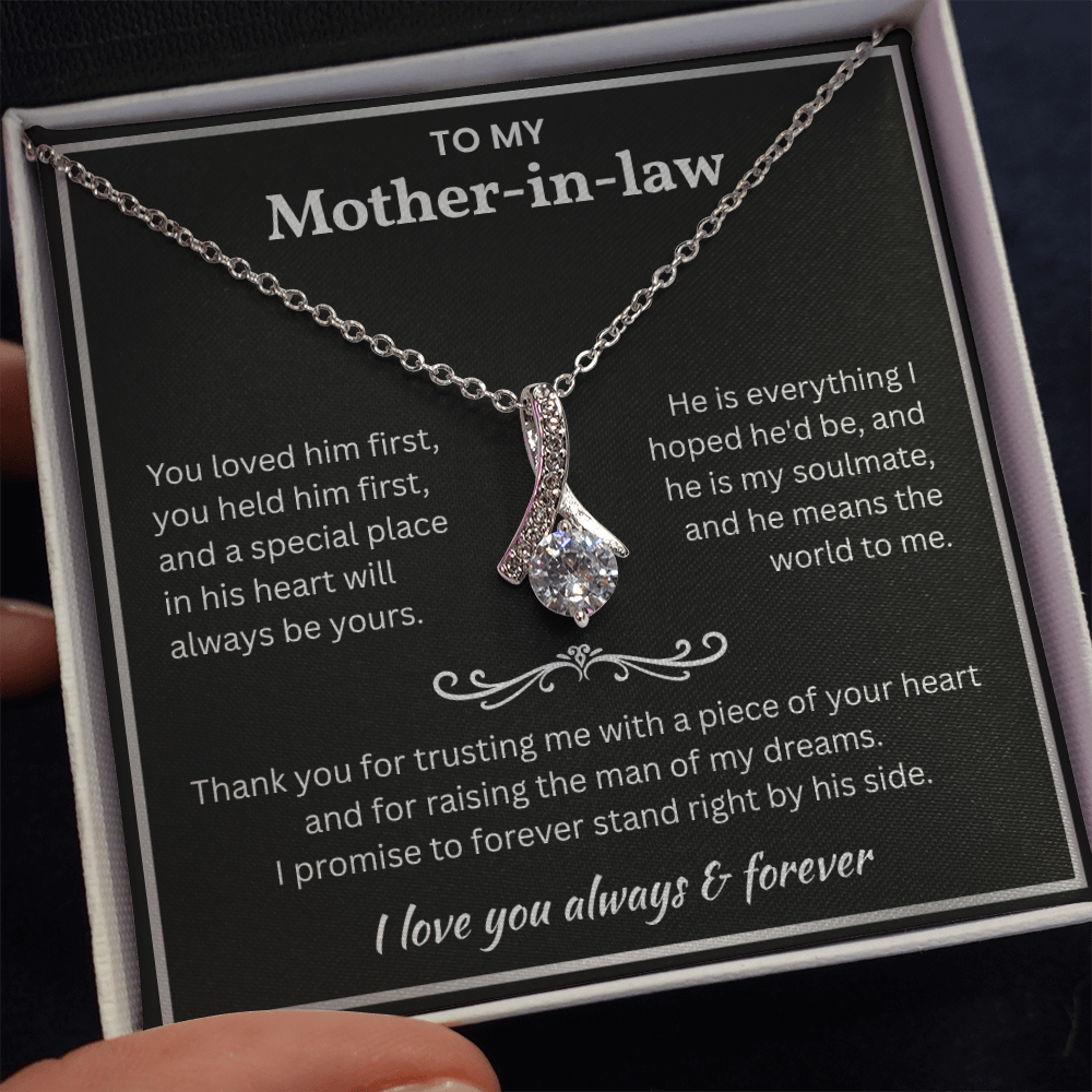 To My Mother-in-law – "Thank You for Raising the Man of My Dreams" Sentimental Jewelry Gift
