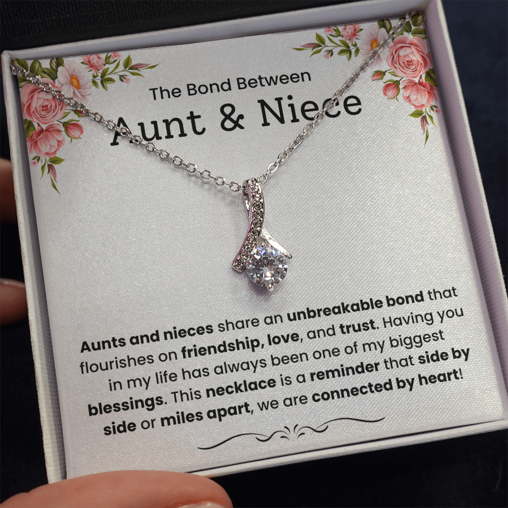 To My Niece: "Connected by Heart" Sentimental Necklace