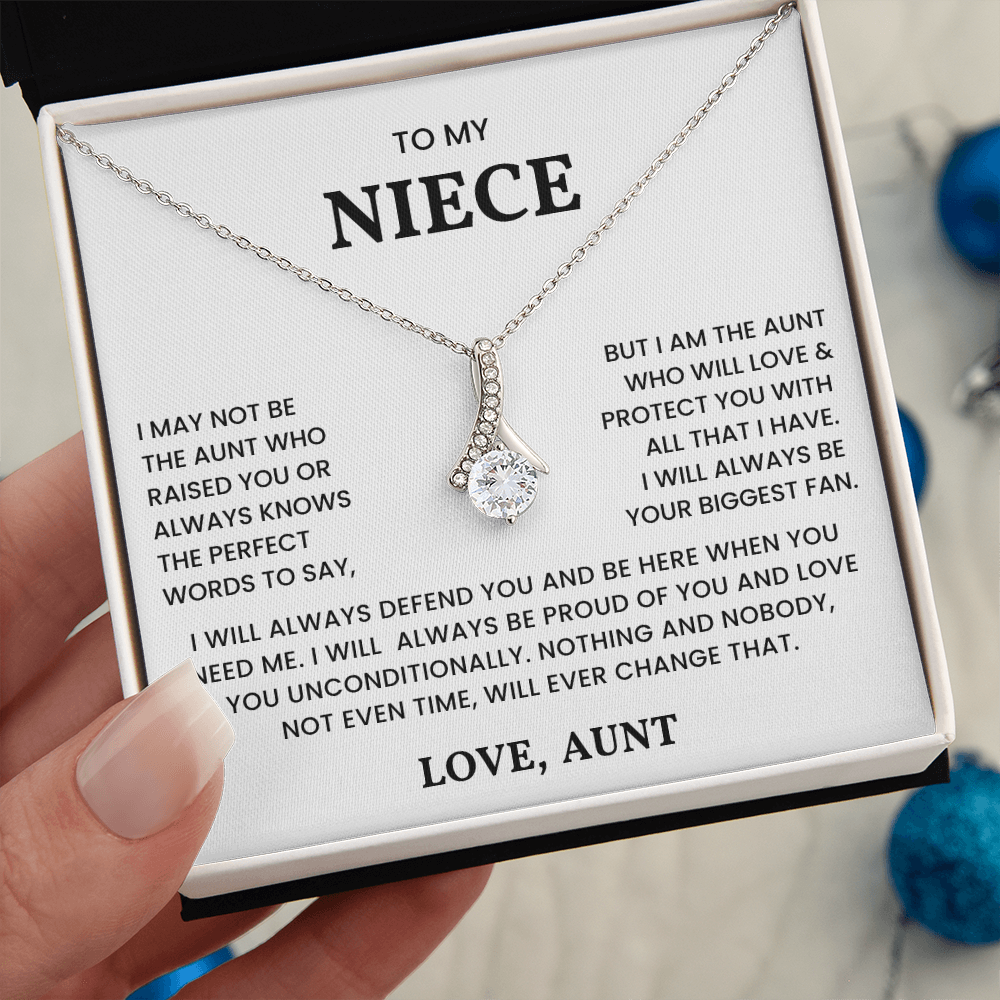 To My Niece - "I Will Always Be Your Biggest Fan" Alluring Beauty Necklace