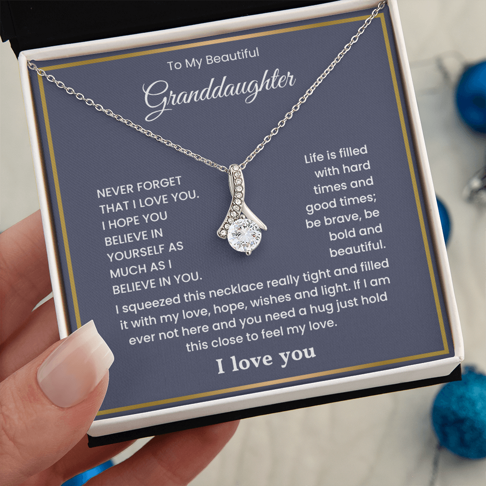 To My Granddaughter - ''I Believe In You'' Alluring Beauty Necklace