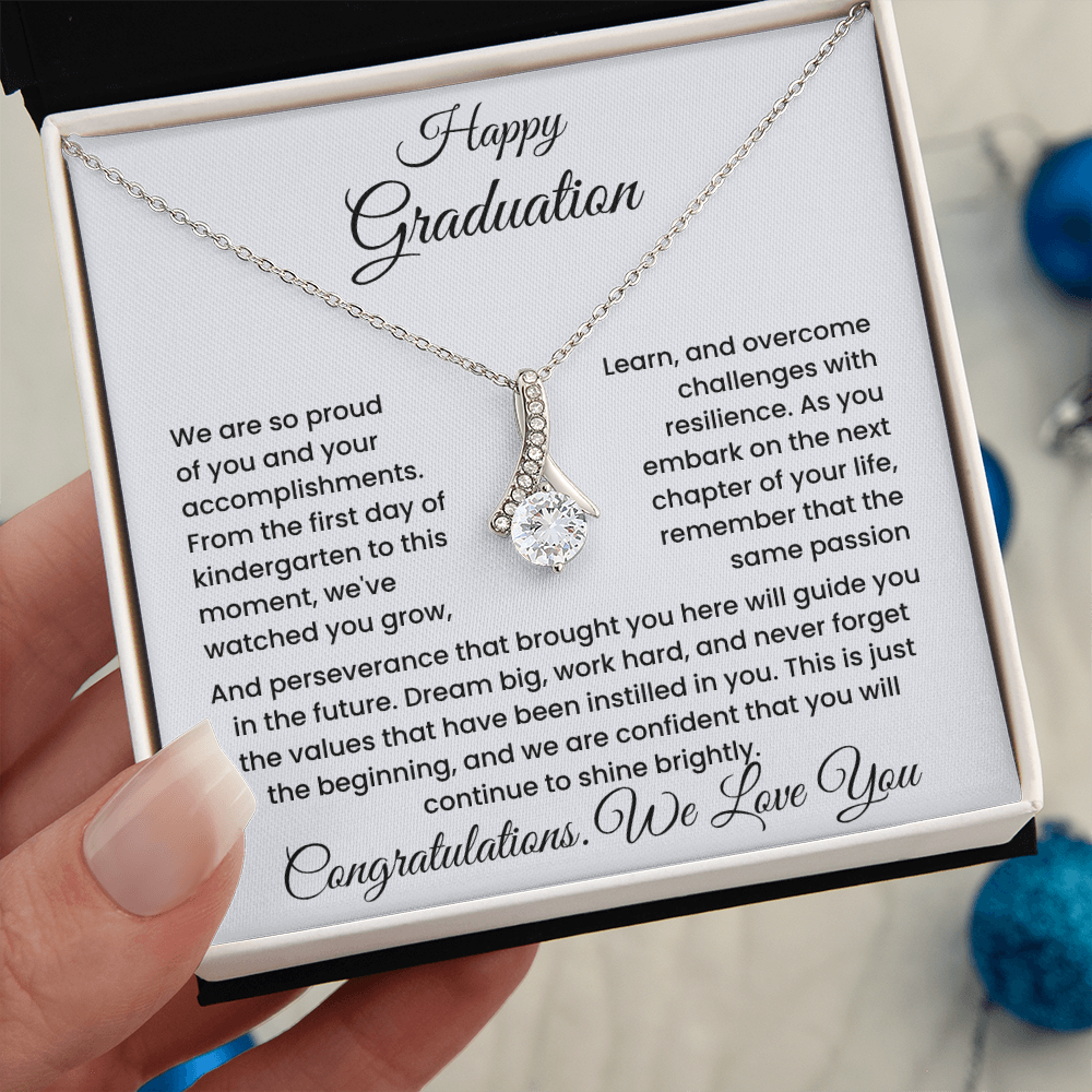 Happy Graduation - ''Grow, Learn, And Overcome Challenges'' Alluring Beauty Necklace