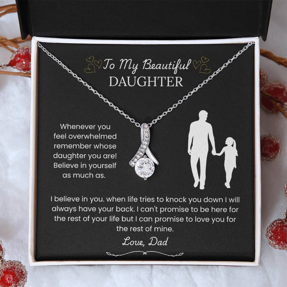 To My Beautiful Daughter – “Believe in Yourself” Alluring Beauty Necklace