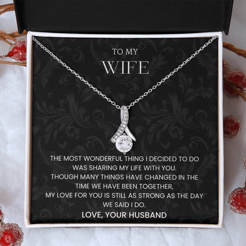 To My Wife - "We Said I Do" Alluring Beauty Necklace
