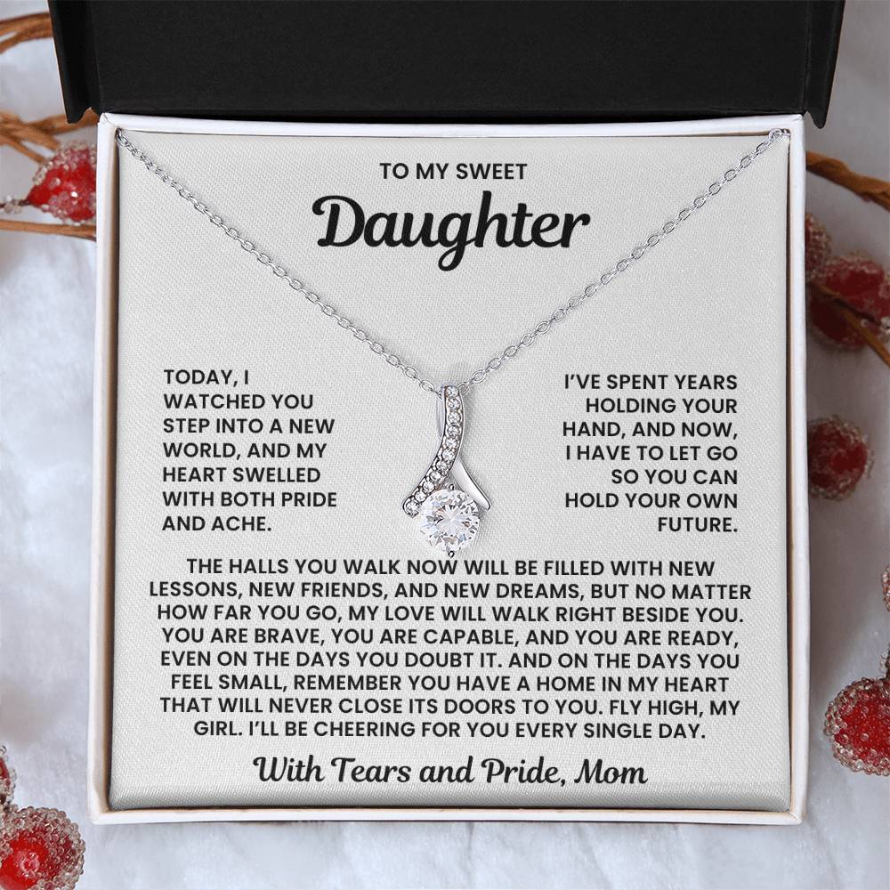 To My Sweet Daughter – “With Tears and Pride” Alluring Beauty Necklace
