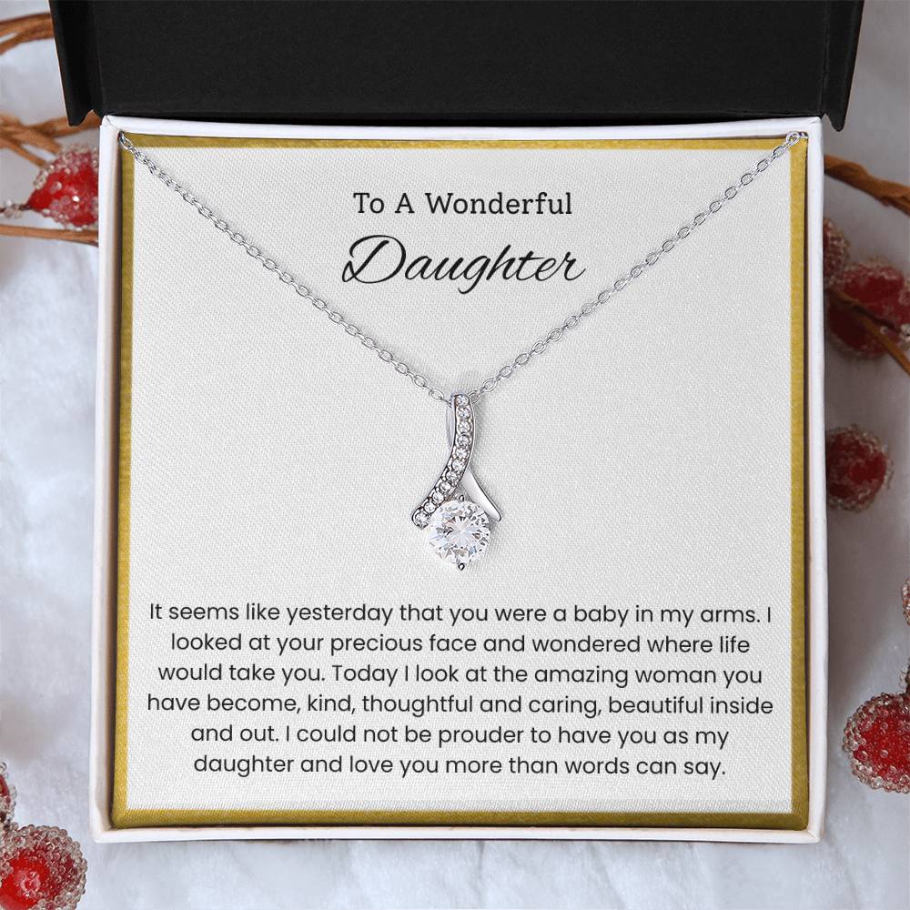 To My Wonderful Daughter – "More Than Words Can Say"  Alluring Beauty Necklace