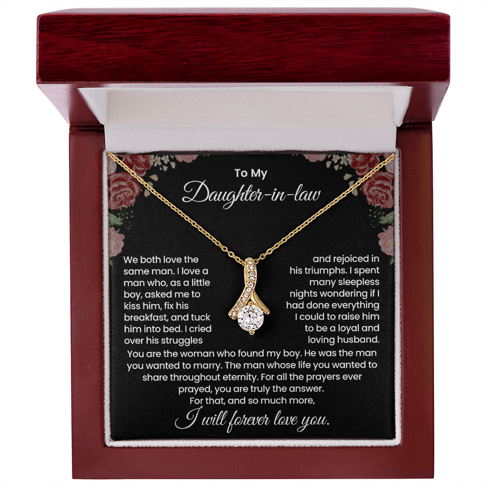 To My Daughter-in-law "Truly the Answer" Alluring Beauty Necklace