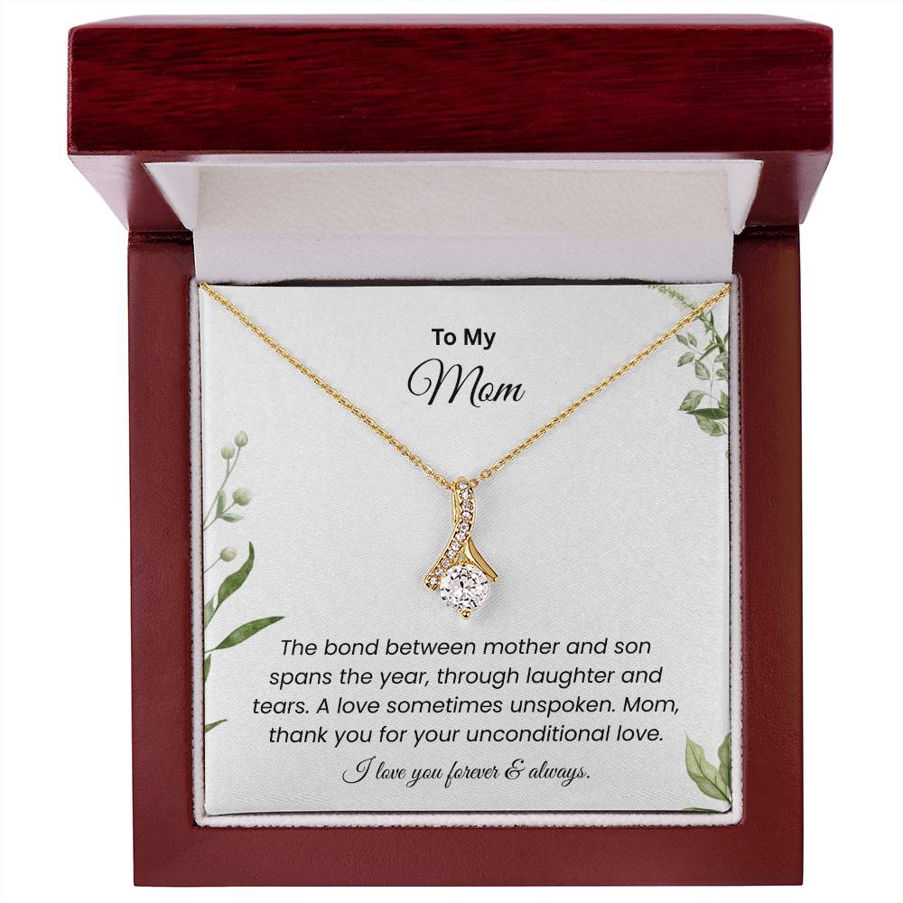 To My Mom - "Love You Forever & Always" Alluring Beauty Necklace