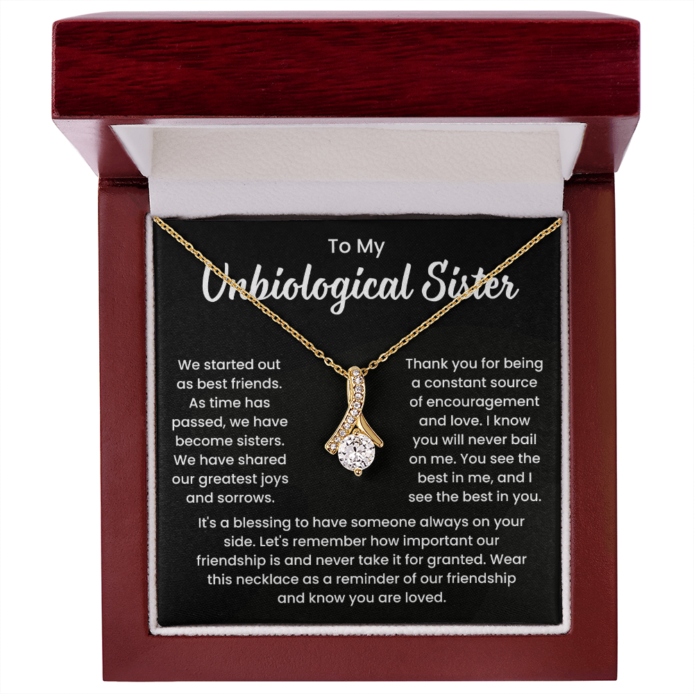 To My Unbiological Sister Heartfelt Sentimental Gift Jewelry