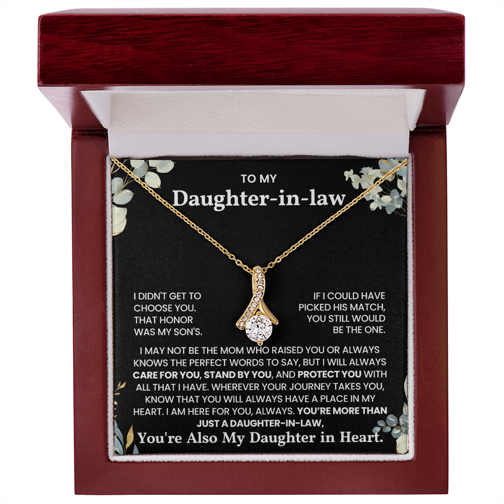 To My Daughter-in-law "You will always have a place in my heart" Alluring Beauty Necklace