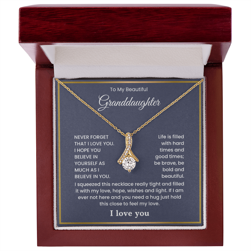 To My Granddaughter - ''I Believe In You'' Alluring Beauty Necklace
