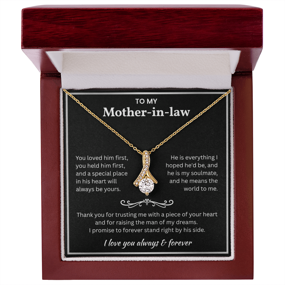 To My Mother-in-law – "Thank You for Raising the Man of My Dreams" Sentimental Jewelry Gift