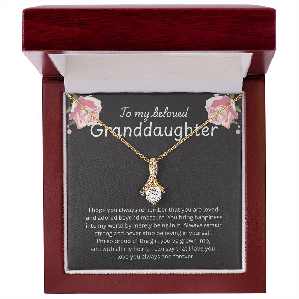 To My Beautiful Granddaughter  – “To My Beloved Daughter” Alluring Beauty Necklace