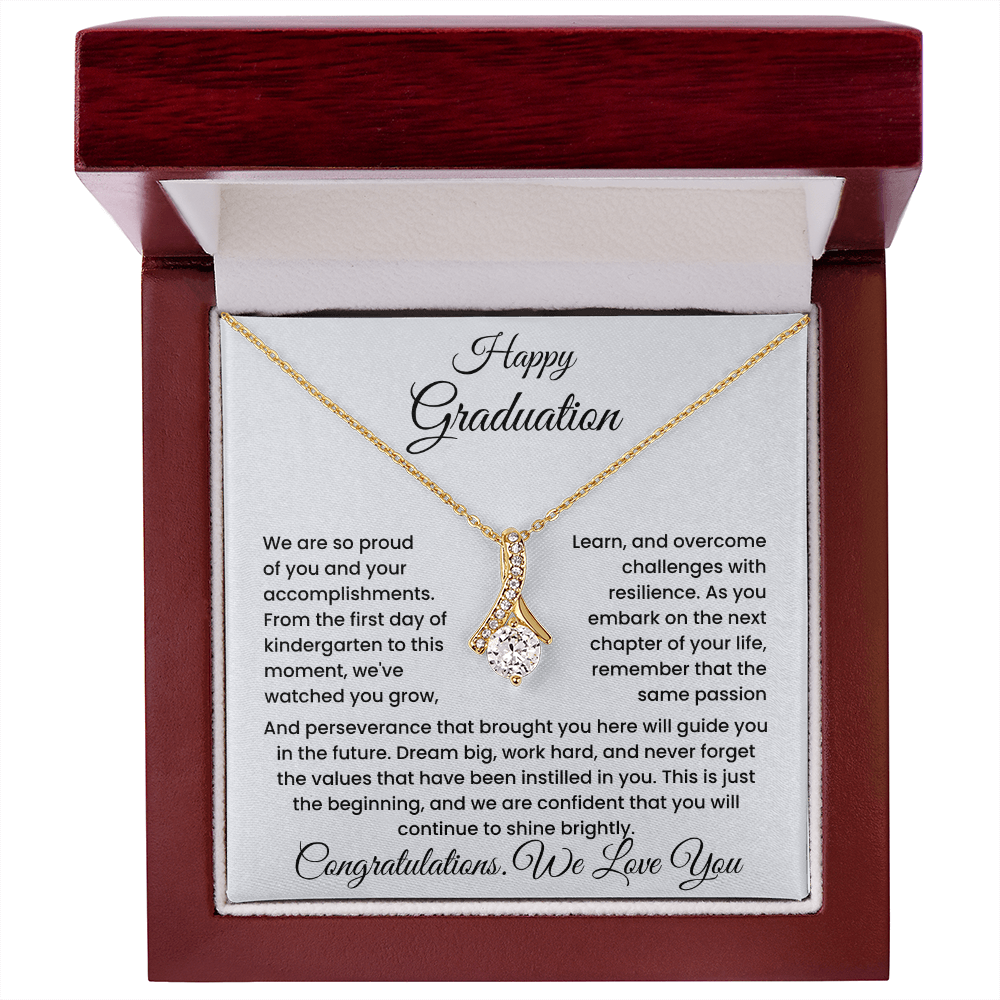 Happy Graduation - ''Grow, Learn, And Overcome Challenges'' Alluring Beauty Necklace