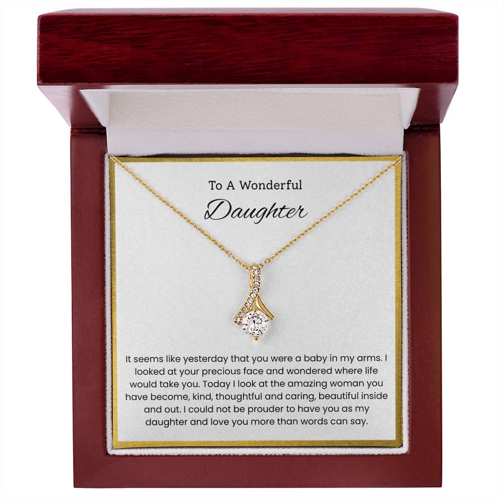 To My Wonderful Daughter – "More Than Words Can Say"  Alluring Beauty Necklace