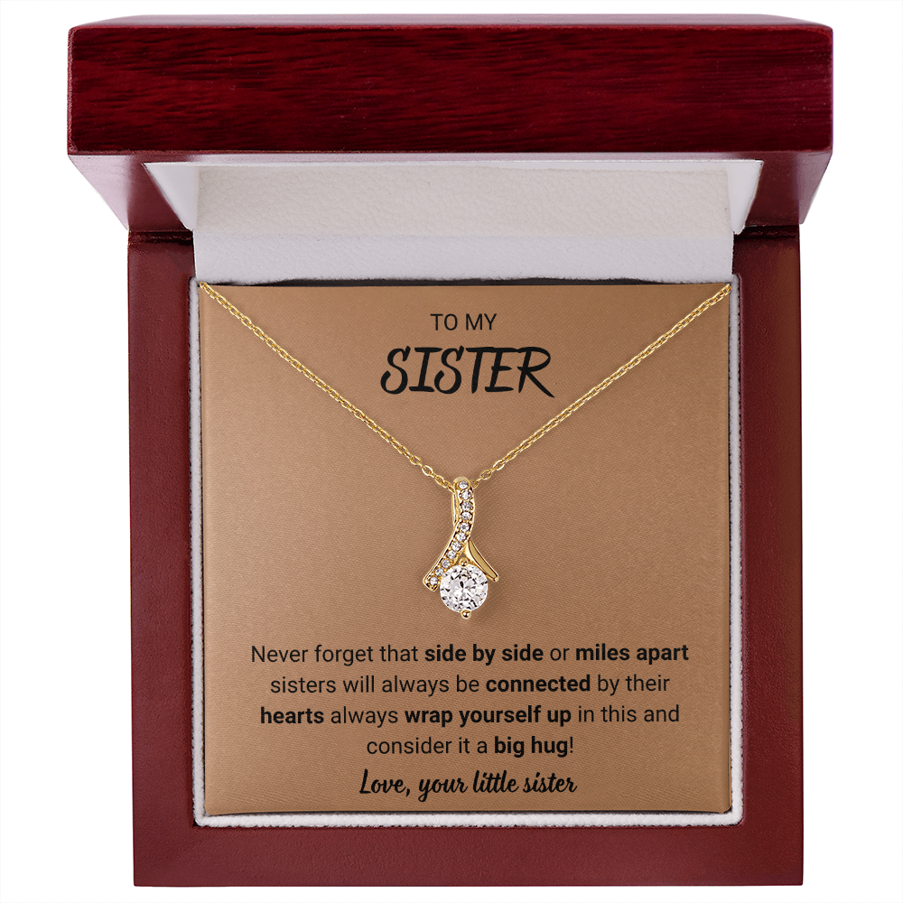 To My Sister Sentimental Jewelry Gift From Little Sister
