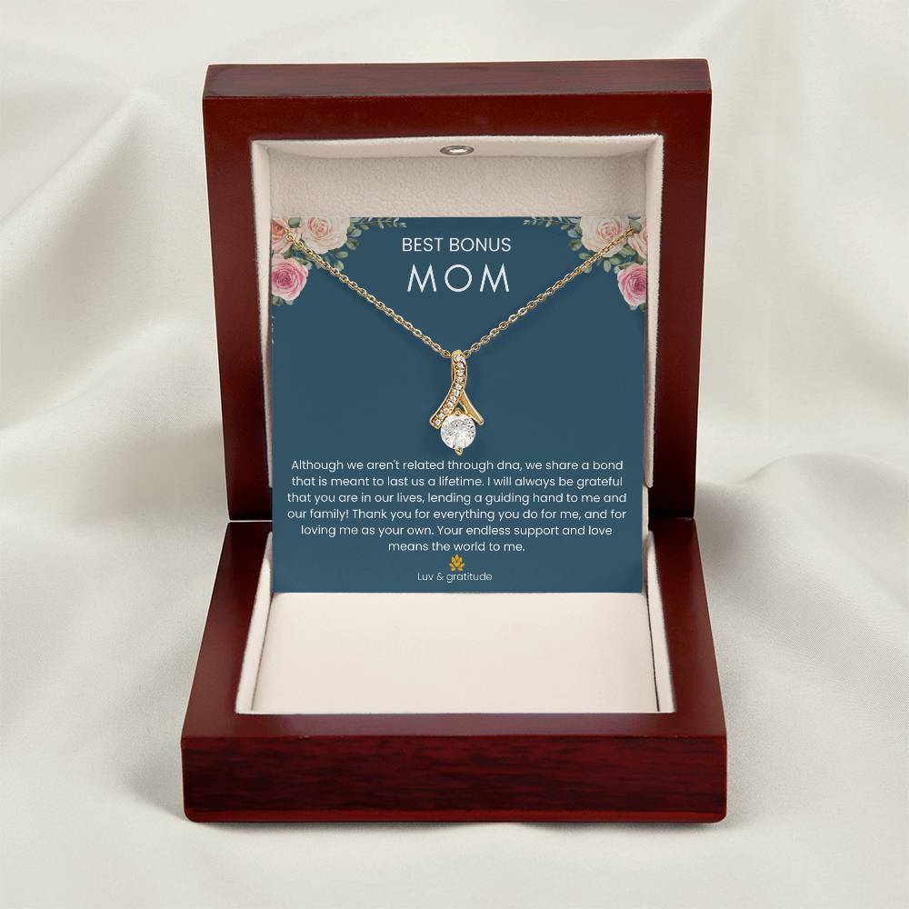 Best Bonus Mom - "Forever Grateful" Alluring Beauty Necklace