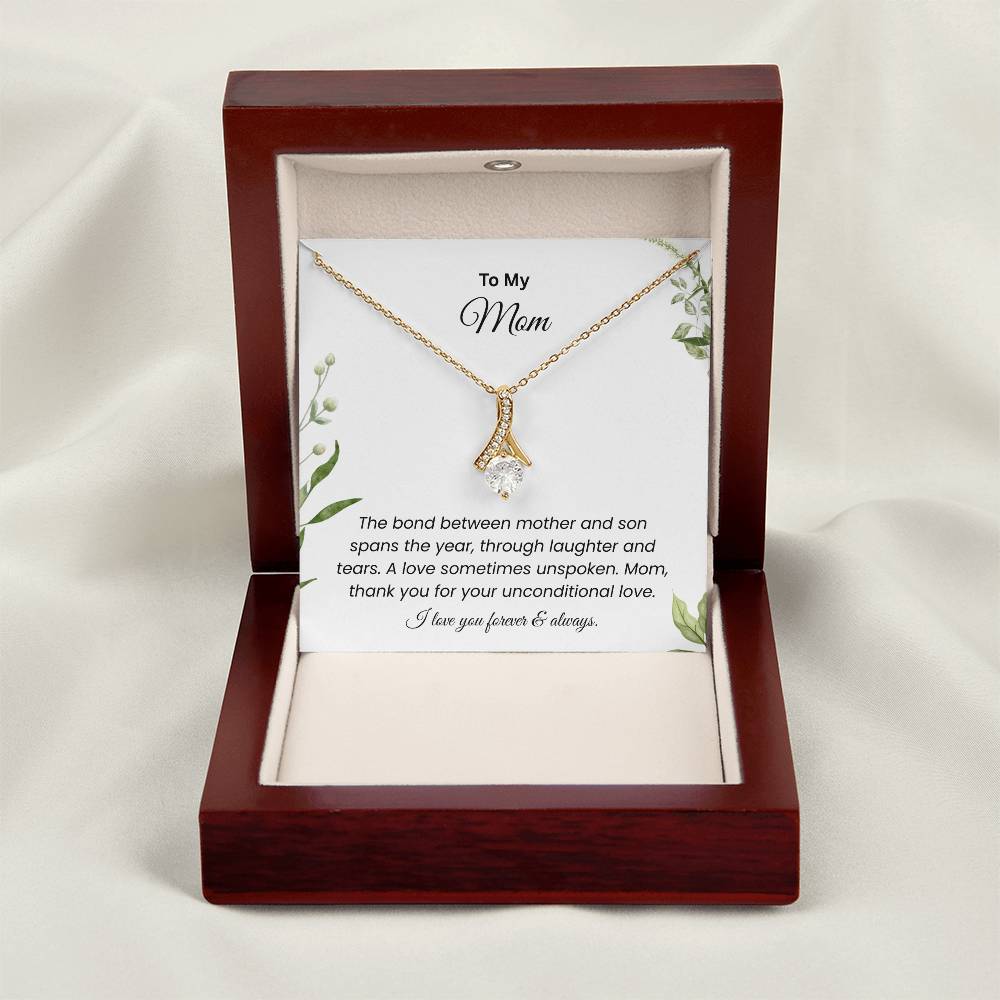 To My Mom - "Love You Forever & Always" Alluring Beauty Necklace