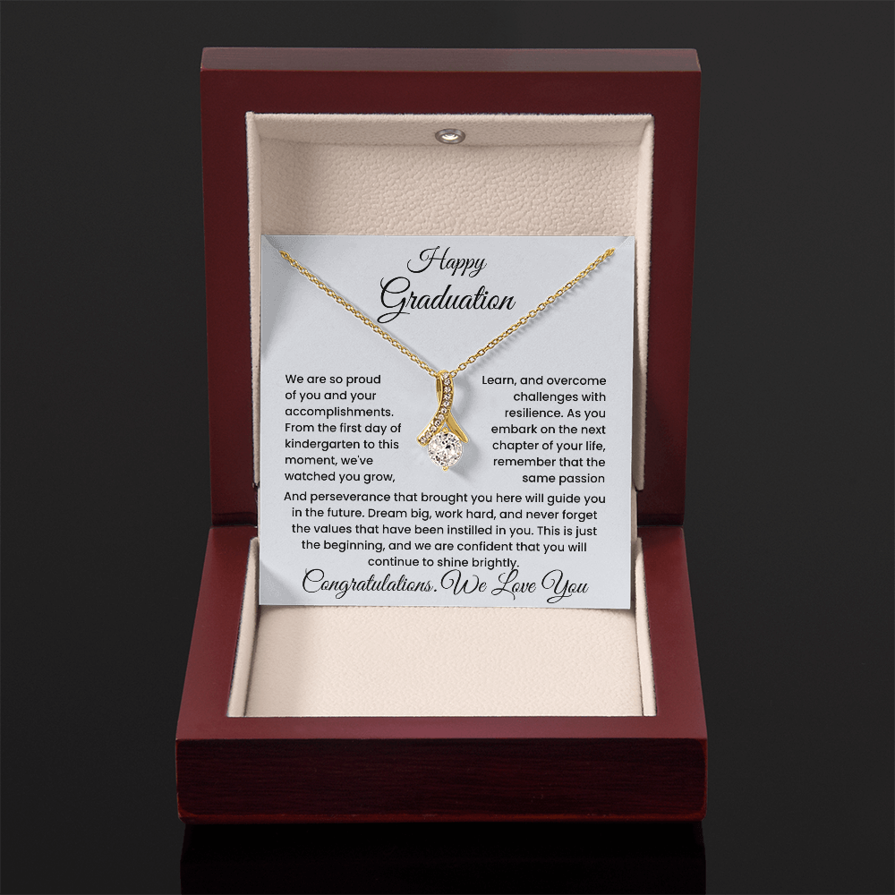Happy Graduation - ''Grow, Learn, And Overcome Challenges'' Alluring Beauty Necklace